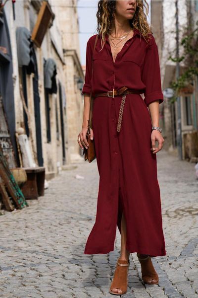 casual dresses 2021 elegant turn down collar button front open self belted summer beach dress tunic women clothes streetwear maxi a522, Black;gray
casual dresses 2021 elegant turn down collar button front open self belted summer beach dress tunic women clothes streetwear maxi a522, Black;gray
