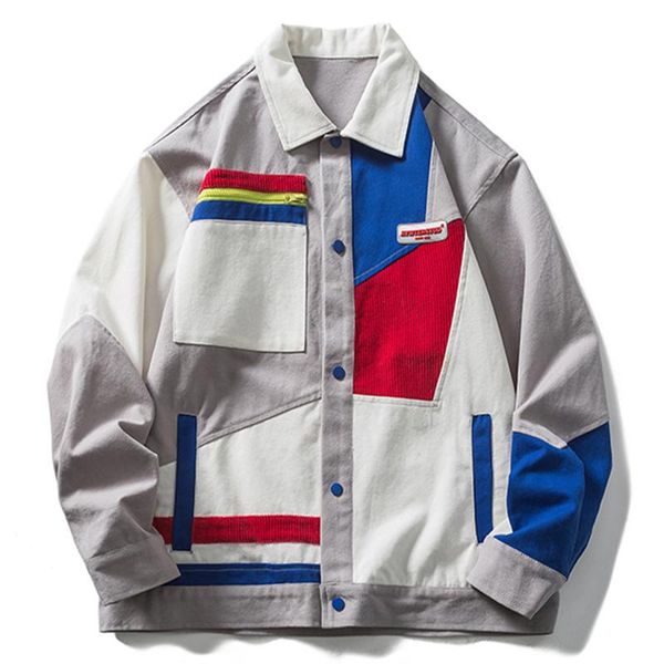 men's jackets lacible harajuku vintage color block patchwork jacket coats streetwear mens button cargo hip hop casual cotton, Black;brown
men's jackets lacible harajuku vintage color block patchwork jacket coats streetwear mens button cargo hip hop casual cotton, Black;brown