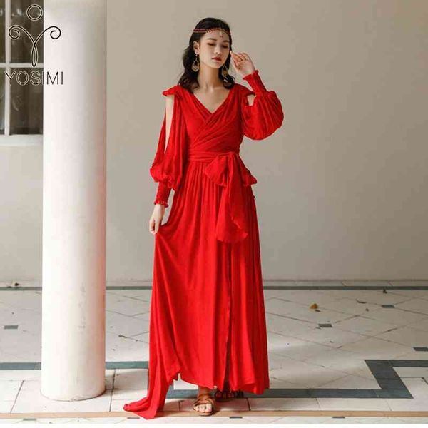 yosimi long women dress spring summer maxi red cotton and linen v-neck lantern sleeve backless vestidos evening party 210604, Black;gray
yosimi long women dress spring summer maxi red cotton and linen v-neck lantern sleeve backless vestidos evening party 210604, Black;gray