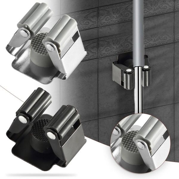 hooks & rails tool holder - premium 304 stainless steel prevents the mop holders from rusting clamping effect flexible plastic wheels 
hooks & rails tool holder - premium 304 stainless steel prevents the mop holders from rusting clamping effect flexible plastic wheels