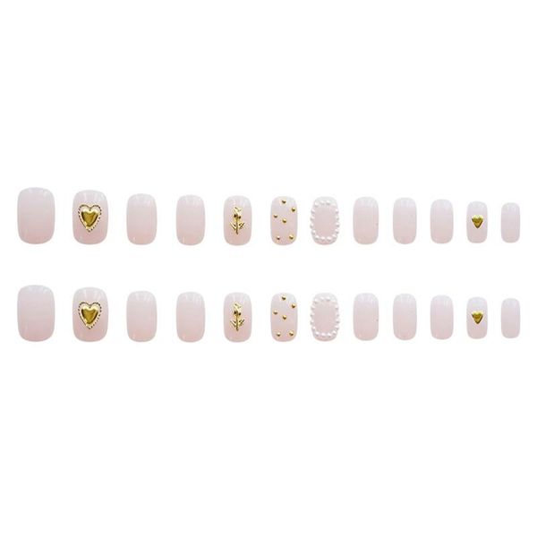 false nails 24pcs gold heart and rose flower pattern design fake pearl suitable fairy girls decoration wearable finished hjl2021, Red;gold
false nails 24pcs gold heart and rose flower pattern design fake pearl suitable fairy girls decoration wearable finished hjl2021, Red;gold