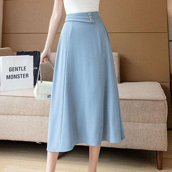 skirts summer silk midi womens korean england style satin office lady simple solid elegant faldas mujer moda long, Black
skirts summer silk midi womens korean england style satin office lady simple solid elegant faldas mujer moda long, Black