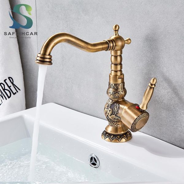 bathroom sink faucets basin faucet antique copper brass carved & cold mixer long spout tap 360° rotation single handle taps
bathroom sink faucets basin faucet antique copper brass carved & cold mixer long spout tap 360° rotation single handle taps