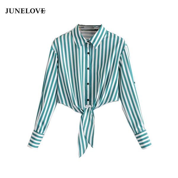 women's blouses & shirts junelove 2021 spring striped button lace up women shirt long sleeves turn down collar female blouse casual fem, White
women's blouses & shirts junelove 2021 spring striped button lace up women shirt long sleeves turn down collar female blouse casual fem, White