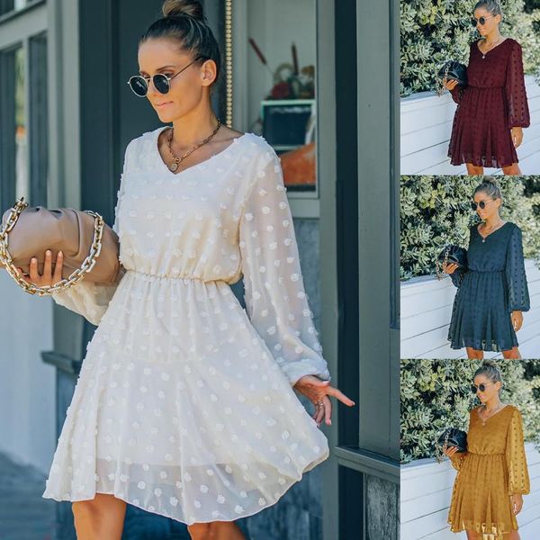 casual dresses autumn women's dress 2021 long sleeve elegant v-neck transparent vacation wear chiffon dress women temperamental dress, Black;gray
casual dresses autumn women's dress 2021 long sleeve elegant v-neck transparent vacation wear chiffon dress women temperamental dress, Black;gray