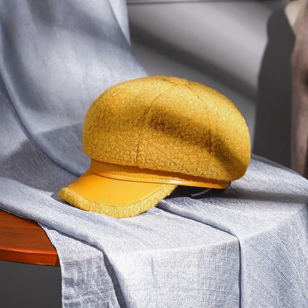 berets female autumn and winter korean wild japanese lamb plush octagonal hat fashion stitching beret cap, Blue;gray
berets female autumn and winter korean wild japanese lamb plush octagonal hat fashion stitching beret cap, Blue;gray