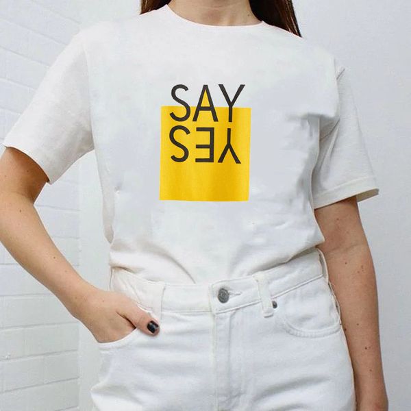 say yes graphic tee aesthetic art tumblr kawaii casual funny women t shirt white o neck harajuku street style clothing 210518
say yes graphic tee aesthetic art tumblr kawaii casual funny women t shirt white o neck harajuku street style clothing 210518
