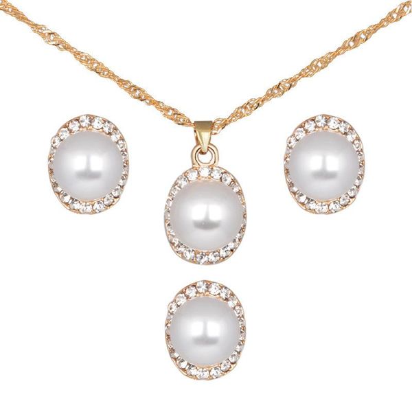 earrings & necklace 3pcs / set glamorous retro pearl ring trend simple jewelry accessories 2021 fashion party wedding gift, Silver
earrings & necklace 3pcs / set glamorous retro pearl ring trend simple jewelry accessories 2021 fashion party wedding gift, Silver