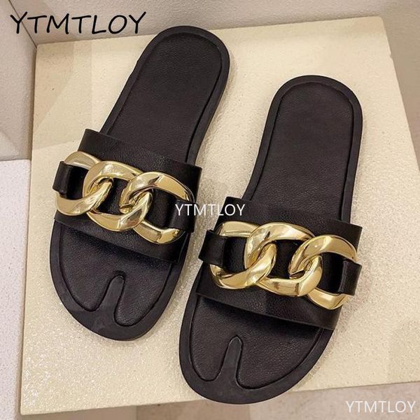 women's shoes black flat sandals slippers fashion open toe golden chain 2021 ladies zapatillas de casa
women's shoes black flat sandals slippers fashion open toe golden chain 2021 ladies zapatillas de casa