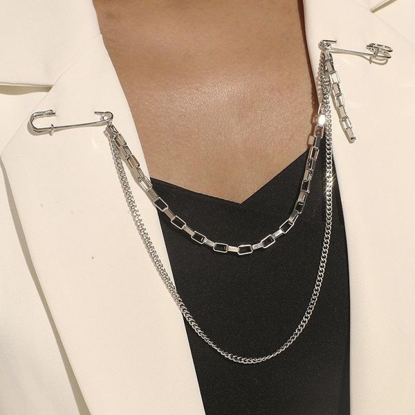 pins, brooches fashion hip-hop punk street cool for women men designer double metal pin jewelry tassel chain brooch korean accessories, Gray
pins, brooches fashion hip-hop punk street cool for women men designer double metal pin jewelry tassel chain brooch korean accessories, Gray