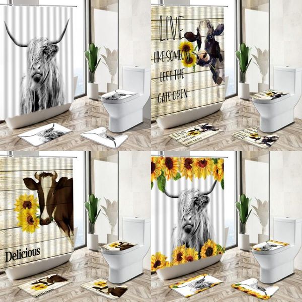 shower curtains highland cattle cow curtain sunflower flower vintage old wood farm barn home decor non-slip rug toilet cover bath mat set
shower curtains highland cattle cow curtain sunflower flower vintage old wood farm barn home decor non-slip rug toilet cover bath mat set