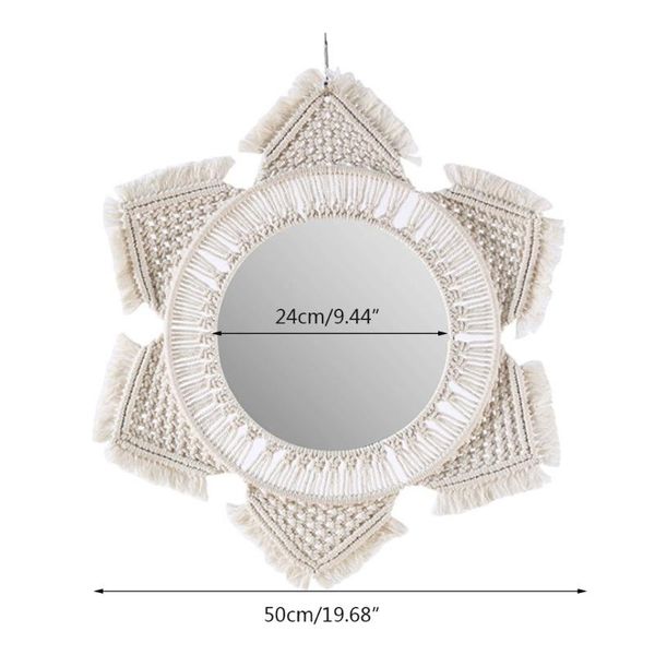mirrors macrame fringe woven wall mirror boho hanging round art decor makeup for apartment living room bedroom
mirrors macrame fringe woven wall mirror boho hanging round art decor makeup for apartment living room bedroom