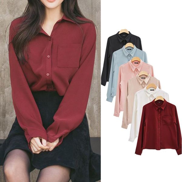 women's blouses & shirts 2021 summer autumn women solid casual chiffon blouse ladies white long sleeve bf style shiert office blusa ab
women's blouses & shirts 2021 summer autumn women solid casual chiffon blouse ladies white long sleeve bf style shiert office blusa ab