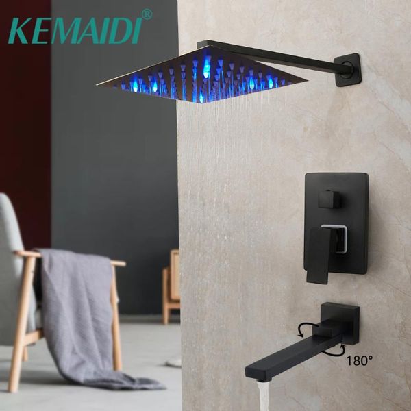 matte black led shower faucets set rainfall system wall mount bathtub mixer combo bathroom sets
matte black led shower faucets set rainfall system wall mount bathtub mixer combo bathroom sets