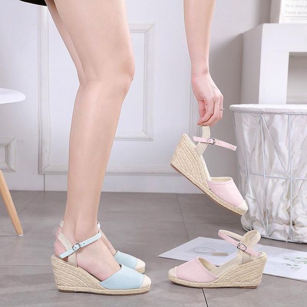 dress shoes women's wedges sandals summer large size buckle strap european american closed toe platform high heel, Black
dress shoes women's wedges sandals summer large size buckle strap european american closed toe platform high heel, Black