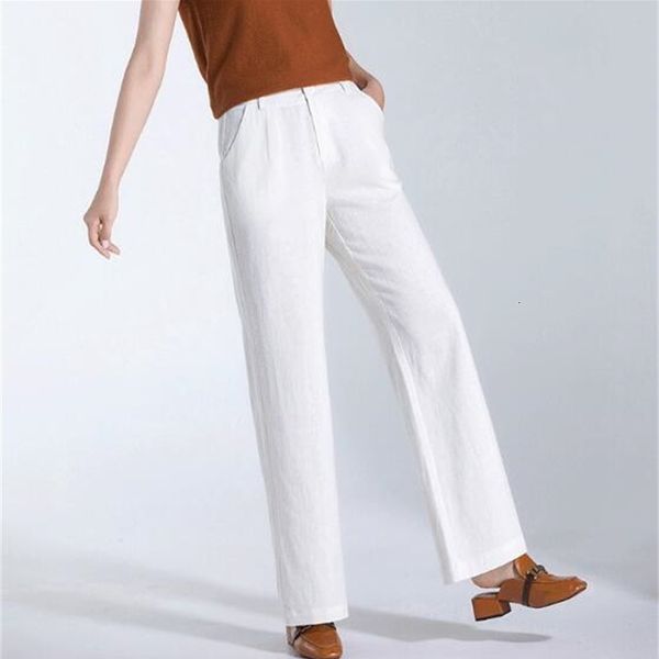 cotton linen straight pants for women plus size fashion spring autumn casual capris female white wide leg trousers meq0902, Black;white
cotton linen straight pants for women plus size fashion spring autumn casual capris female white wide leg trousers meq0902, Black;white