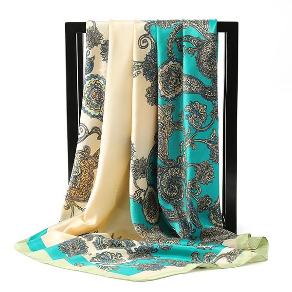 scarves fashion for women shawl print silk satin scarf female 90cmx90cm square hijab shawls head scarfs ladies, Blue;gray
scarves fashion for women shawl print silk satin scarf female 90cmx90cm square hijab shawls head scarfs ladies, Blue;gray