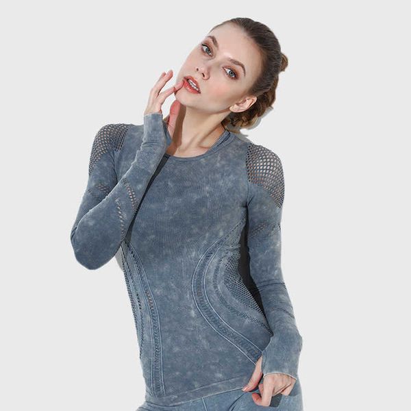 2021 hollow out high elastic long sleeve yoga washing printed tights wearing sports fitns cloth for women, Gray
2021 hollow out high elastic long sleeve yoga washing printed tights wearing sports fitns cloth for women, Gray