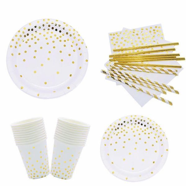 disposable dinnerware gold dot tableware set paper plates cups straws birthday party decorations kids wedding supplies
disposable dinnerware gold dot tableware set paper plates cups straws birthday party decorations kids wedding supplies
