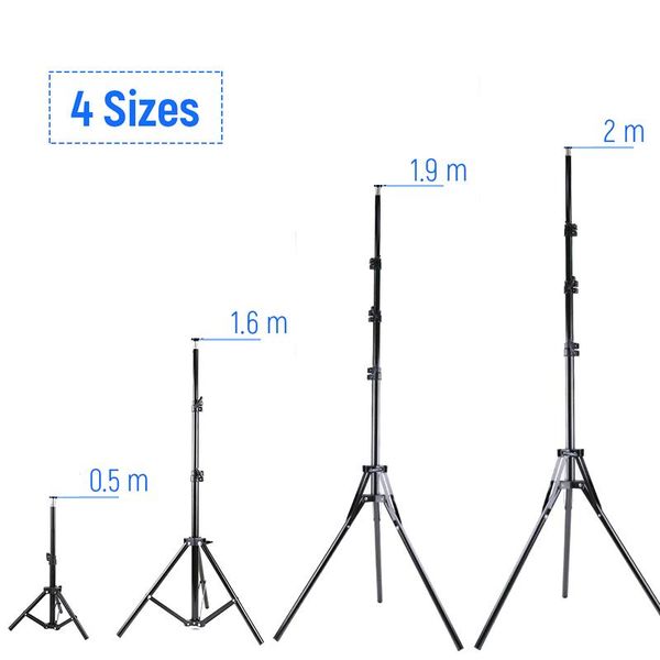 50/160/190/200cm pography lighting stand tripod aluminum adjustable po studio 1/4 screw for camera phone ring light tripods
50/160/190/200cm pography lighting stand tripod aluminum adjustable po studio 1/4 screw for camera phone ring light tripods
