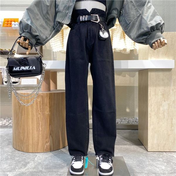 women's jeans brand original design 2021 fashionable and versatile dark high waist slim personalized woolen loose straight pants, Blue
women's jeans brand original design 2021 fashionable and versatile dark high waist slim personalized woolen loose straight pants, Blue