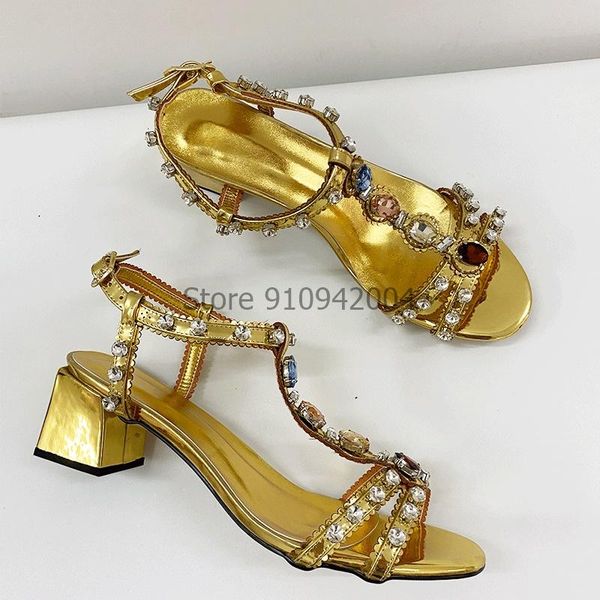 low heel sandals women summer ankle t strap gold patent leather chunky rhinestone shoes girls, Black
low heel sandals women summer ankle t strap gold patent leather chunky rhinestone shoes girls, Black