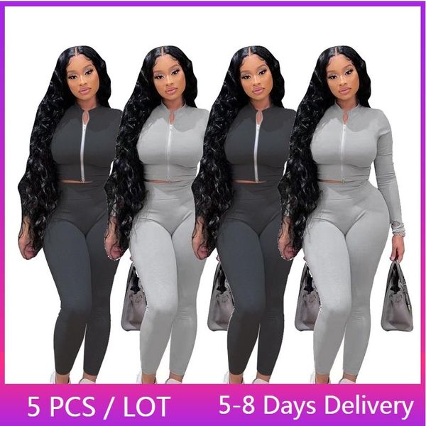 women's two piece pants bulk items wholesale lots skinny tracksuit women fall sport zipper crop and set workout solid casual joggers, White
women's two piece pants bulk items wholesale lots skinny tracksuit women fall sport zipper crop and set workout solid casual joggers, White