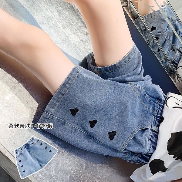 fashion heart print girl jeans elastic waist casual pants kids summer shorts children's clothing 4 6 8 10 12 14 years old, Black
fashion heart print girl jeans elastic waist casual pants kids summer shorts children's clothing 4 6 8 10 12 14 years old, Black