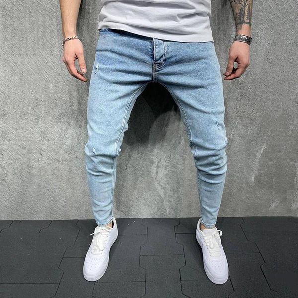 men's jeans men for solid color skinny stretch slim knee ripped hole male brand denim trousers high-quality streetwear vintage, Blue
men's jeans men for solid color skinny stretch slim knee ripped hole male brand denim trousers high-quality streetwear vintage, Blue
