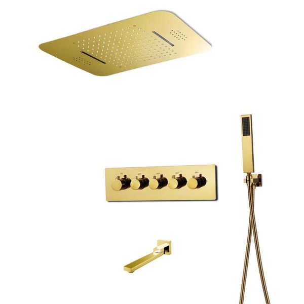 luxurious gold shower systems set for bath mixer bathroom faucet rain showerheads music led panel thermostatic valve tap sets
luxurious gold shower systems set for bath mixer bathroom faucet rain showerheads music led panel thermostatic valve tap sets