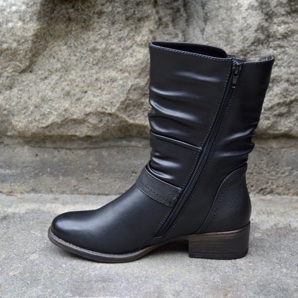 boots winter fashion women platform warm leather ankle zipper thicken botas mujer moi1, Black
boots winter fashion women platform warm leather ankle zipper thicken botas mujer moi1, Black