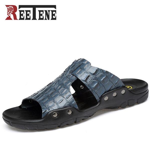 sandals plus size 38-52 summer men's shoes genuine leather crocodile men classic flip flops slippers beach, Black
sandals plus size 38-52 summer men's shoes genuine leather crocodile men classic flip flops slippers beach, Black