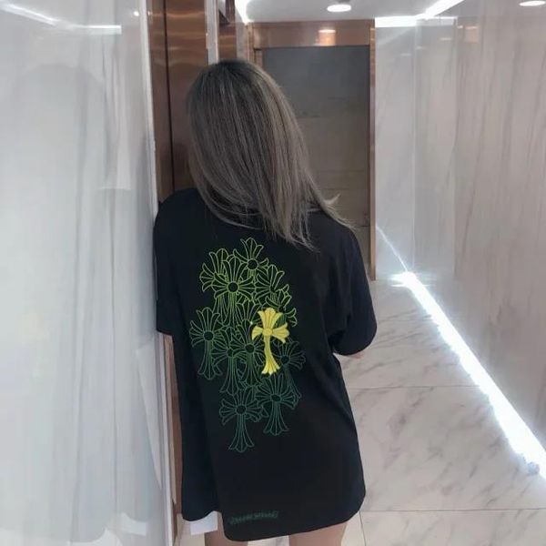 factory brand ch correct version ch kro sanskrit font cross gradient colorful horseshoe short sleeve fashion brand couple t-shi, White;black
factory brand ch correct version ch kro sanskrit font cross gradient colorful horseshoe short sleeve fashion brand couple t-shi, White;black