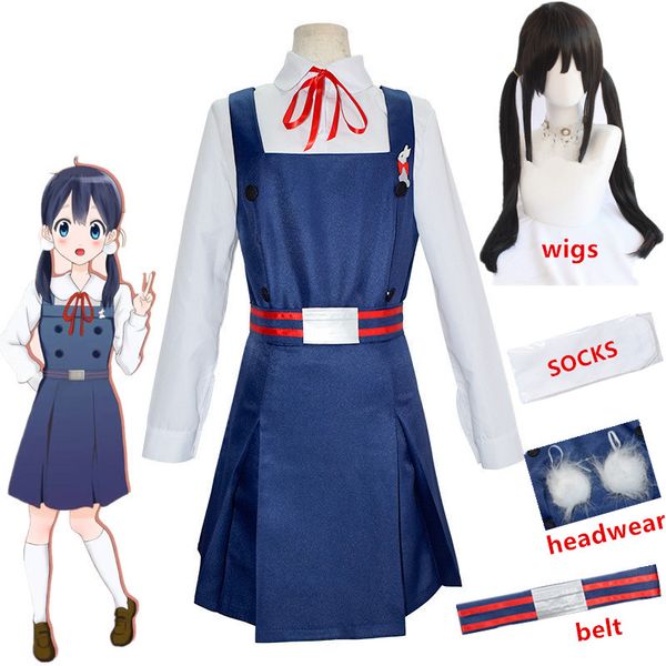anime costumes anime tamako market kitashirakawa tamako uniform woman cosplay costume shirt + dress + bow tie + belt socks full sets, Black
anime costumes anime tamako market kitashirakawa tamako uniform woman cosplay costume shirt + dress + bow tie + belt socks full sets, Black