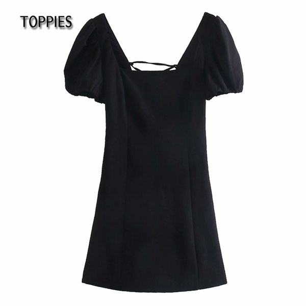 black linen dress summer woman puff sleeve square collar mini vestidos back bandage 210421, Black;gray
black linen dress summer woman puff sleeve square collar mini vestidos back bandage 210421, Black;gray