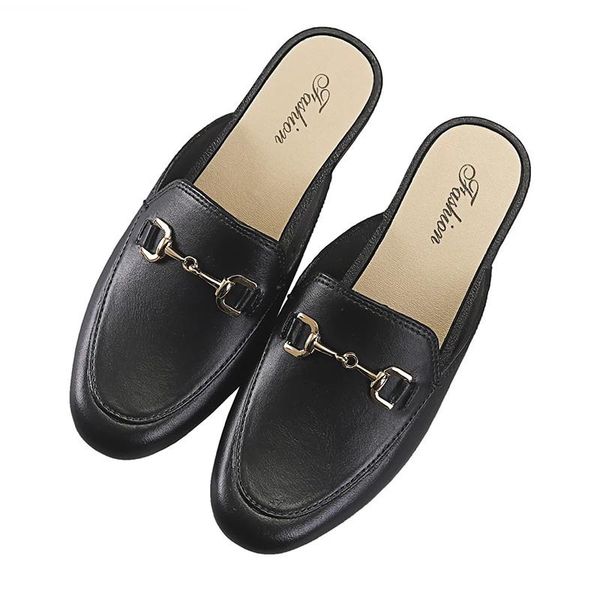 slippers ladies shoes sandals korean fashion rumors beach large size flat half baotou and, Black
slippers ladies shoes sandals korean fashion rumors beach large size flat half baotou and, Black
