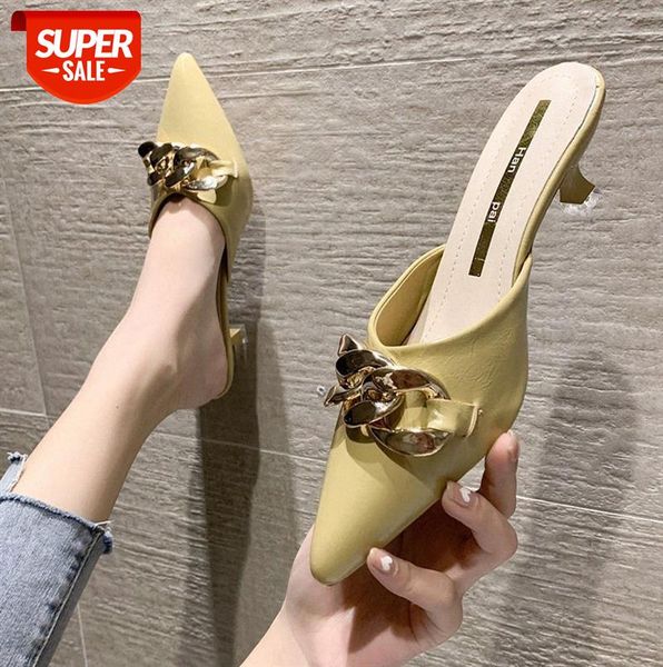 chain pointed toe baotou stiletto cat heel half slippers feminine high heels single shoe batch #ky1q, Black
chain pointed toe baotou stiletto cat heel half slippers feminine high heels single shoe batch #ky1q, Black
