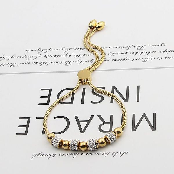 charm bracelets beautiful and elegant 5 beads 4 circles zircon woman bracelet stainless steel adjustable size jewelry, Golden;silver
charm bracelets beautiful and elegant 5 beads 4 circles zircon woman bracelet stainless steel adjustable size jewelry, Golden;silver
