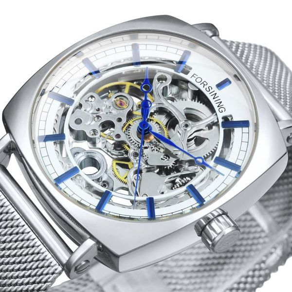 wristwatches forsining mens watches skeleton watch for men mechanical mesh steel strap square business clock, Slivery;brown
wristwatches forsining mens watches skeleton watch for men mechanical mesh steel strap square business clock, Slivery;brown