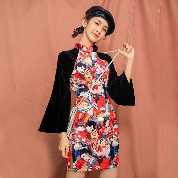 ethnic clothing 2021 cheongsam national tide chinese style dresses retro short small young girl dress qipao modified 30844, Red
ethnic clothing 2021 cheongsam national tide chinese style dresses retro short small young girl dress qipao modified 30844, Red