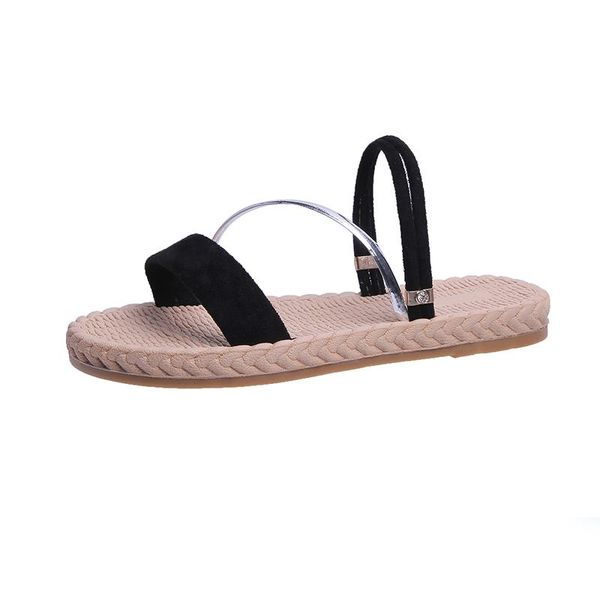 sandals larged-sized 43 arrivals 2021 women's flat slippers narrow band gladiator flock chaussure femme shoes outdoor slides, Black
sandals larged-sized 43 arrivals 2021 women's flat slippers narrow band gladiator flock chaussure femme shoes outdoor slides, Black