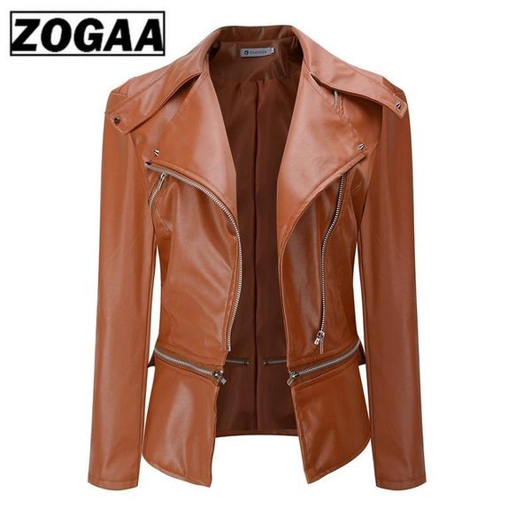 women's leather & faux zogaa spring autumn women pu jackets motorcycle zipper lapel jacket high street fashion ladies short coats, Black
women's leather & faux zogaa spring autumn women pu jackets motorcycle zipper lapel jacket high street fashion ladies short coats, Black