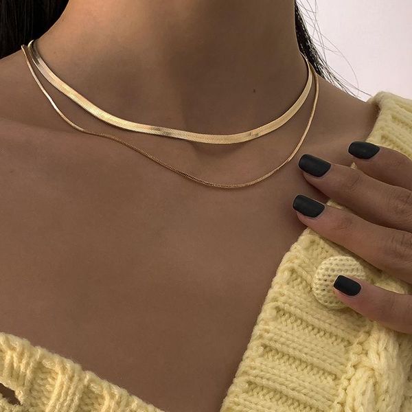 chains vintage hip hop women neck chain gold choker necklace double layer jewelry 2021 chocker collar for girl cllier femme bff, Silver
chains vintage hip hop women neck chain gold choker necklace double layer jewelry 2021 chocker collar for girl cllier femme bff, Silver