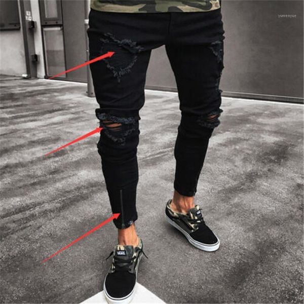 men's cool designer brand black jeans skinny ripped destroyed stretch slim fit hop pants with holes for men
men's cool designer brand black jeans skinny ripped destroyed stretch slim fit hop pants with holes for men