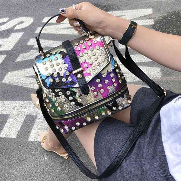 mini women backpack punk diamonds shoulder bags for female camouflage pattern backpacks teenage girls pu leather daypack bao
mini women backpack punk diamonds shoulder bags for female camouflage pattern backpacks teenage girls pu leather daypack bao