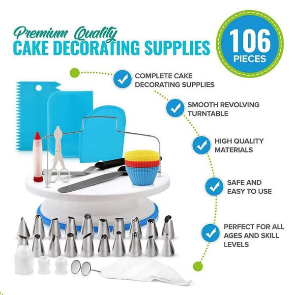 baking & pastry tools 106pcs piping tips nozzles stainless steel flower cream leaf bag cupcake cake decorating nozzle
baking & pastry tools 106pcs piping tips nozzles stainless steel flower cream leaf bag cupcake cake decorating nozzle