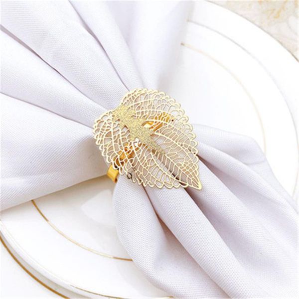 napkin rings 6 / pcs el golden leaf ring metal hollow buckle cloth manufacturer wholesale
napkin rings 6 / pcs el golden leaf ring metal hollow buckle cloth manufacturer wholesale