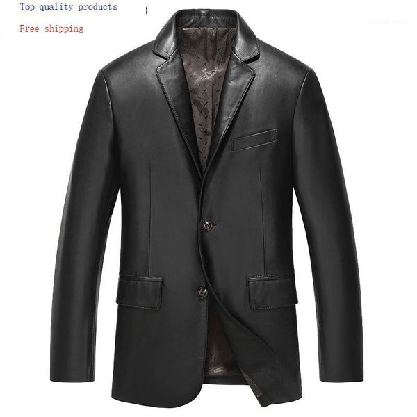 men's leather & faux genuine jacket men spring autumn real sheepskin coat blazer jackets and coats 2021 61z6609 kj2413, Black
men's leather & faux genuine jacket men spring autumn real sheepskin coat blazer jackets and coats 2021 61z6609 kj2413, Black