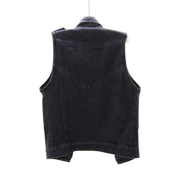 women's vests casual denim sleeveless jacket women spring 2021 black lapel short vest plus size 5xl high street cardigan waistcoat fema, Black;white
women's vests casual denim sleeveless jacket women spring 2021 black lapel short vest plus size 5xl high street cardigan waistcoat fema, Black;white