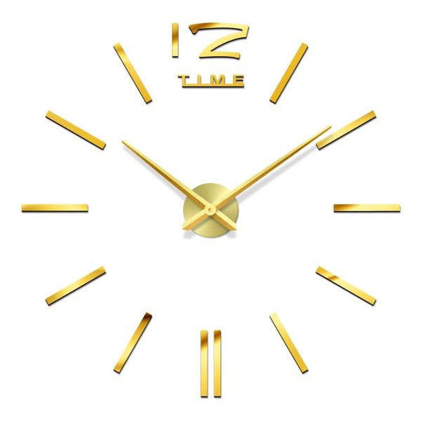 wall clocks big size golden clock diy watch living room decor acrylic frameless home decoration without battery
wall clocks big size golden clock diy watch living room decor acrylic frameless home decoration without battery